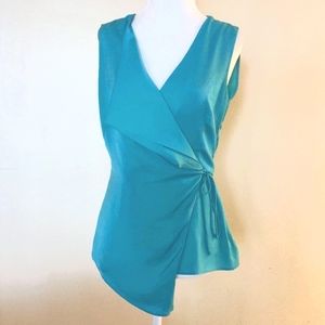 Silky Sleeveles Wrap Top